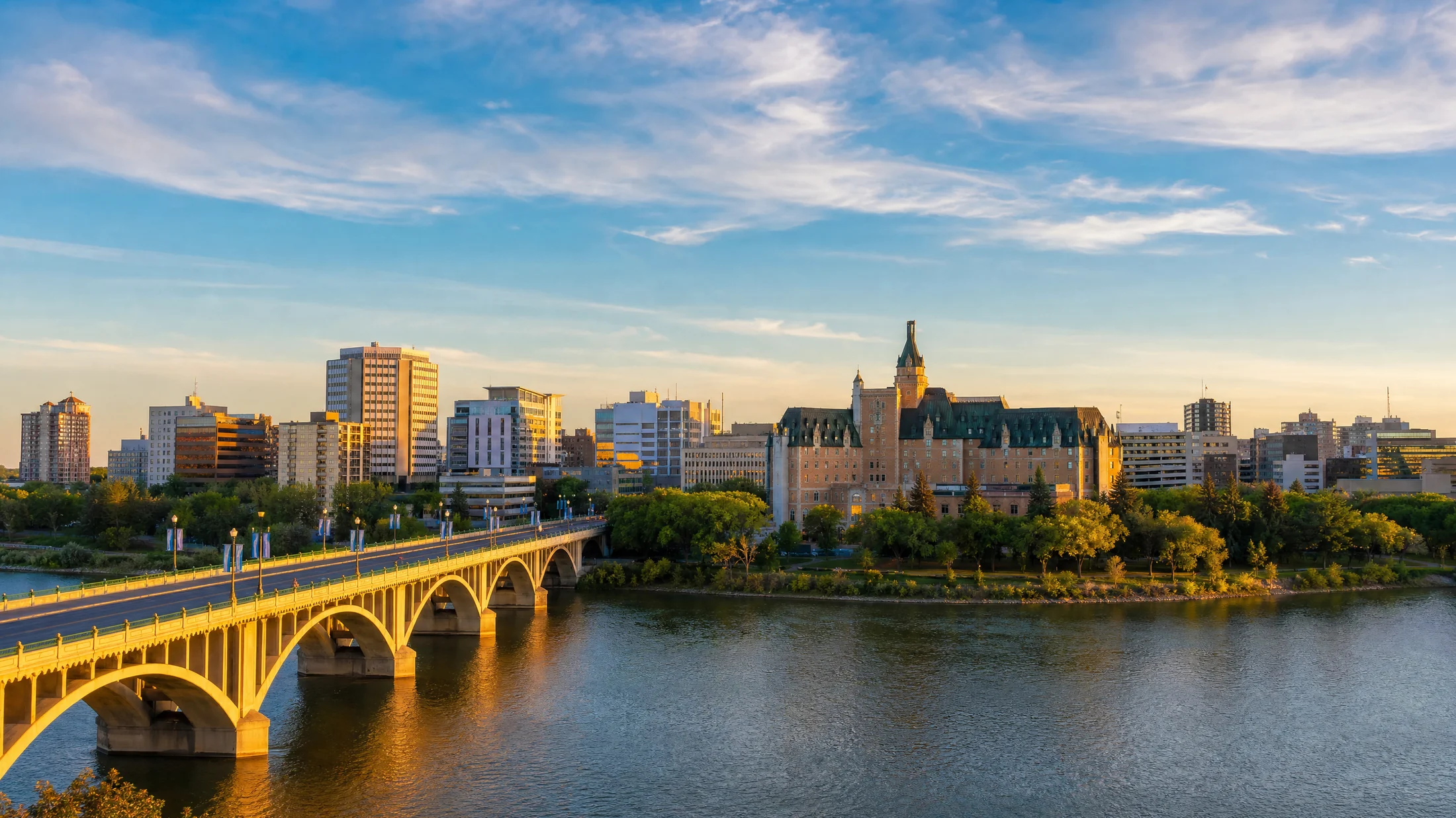 Saskatoon and the Saskatchewan skyline representing the clients BOMCAS Canada serves